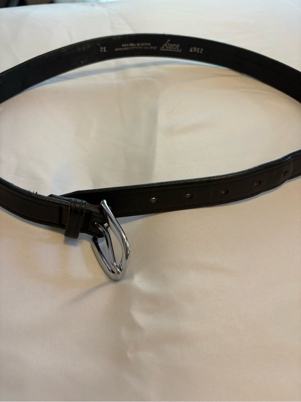 Coach black leather belt